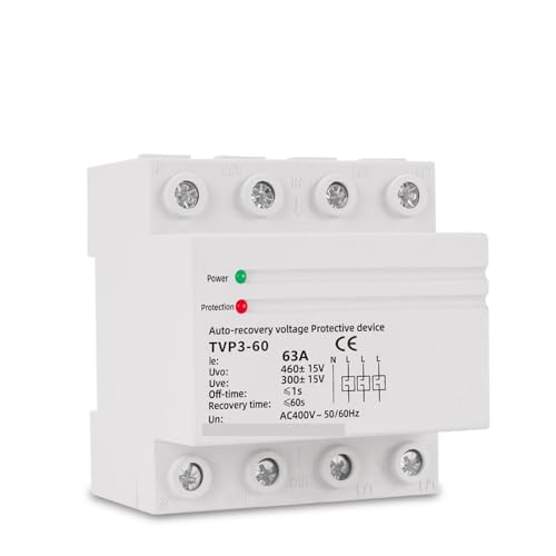 Protecteur de surtension triphasé relais 380V réinitialisation 63A 60A