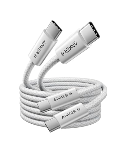 Anker 240W USB C Kabel, [2 St&uuml;ck 1,8m] PD 3.1 Schnellladekabel USB C auf USB C Kabel, USB C Ladekabel f&uuml;r iPhone 17 Pro Max/iPhone Air/16/15 Serie, Samsung Galaxy S25/S24, MacBook Pro/Air, iPad Pro