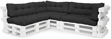 Spatium pallet cushions, Cushions for pallets, pallet pad, Euro pallet furniture (Long Back Cushion 120x40x10/20, Anthracite)