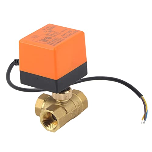 Generic Válvula de Bola Motorizada de 3 Vías de Latón con Actuador Incorporado para Aire Acondicionado DC24V, Diseño de Ahorro de Energía, para Fan Coil y de Control de Agua