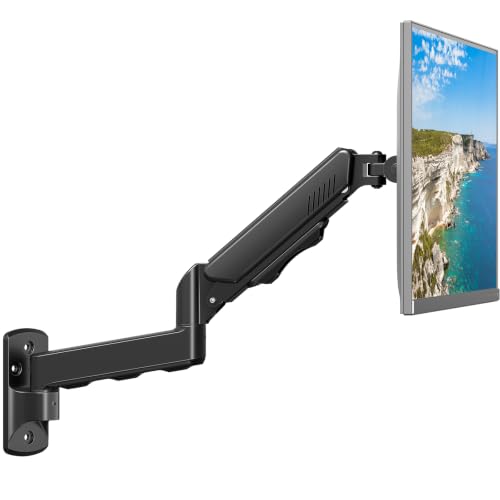 Image of MOUNT PRO Monitor Wall Mount for 13 to 32 Inch Computer Screens, Single Monitor Mount with Tilt /Swivel /Rotation Adjustable, Gas Spring Wall Arm Holds up to 19.8lbs, Vesa Wall Mount 100x100