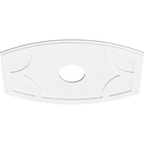Image of Ekena Millwork CMP32X21KY-06000 Kailey Architectural Grade PVC Contemporary Urethane Ceiling Medallions 32 inchW x 21 3 /8 inchH x 6 inchID x 17 1 /4 inchC x 1 inchP