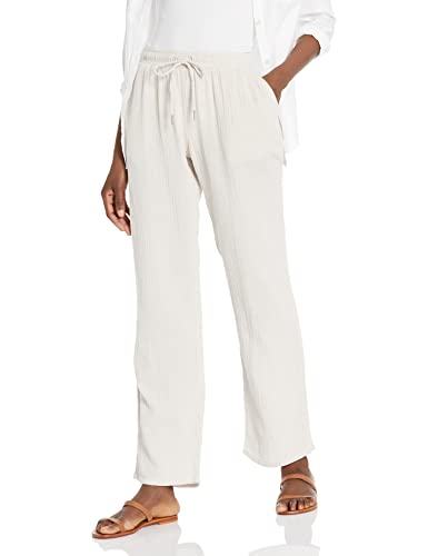 Calvin Klein Jeans Women's Crepe Gauze Straight Leg Pants, Birch, Small #TOP20