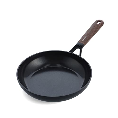 GreenPan Eco-Smartshape Gesunde keramische Antihaft-Bratpfanne, 24 cm, dunkles Holz, PFAS-frei, induktionsgeeignet, spülmaschinenfest, Schwarz