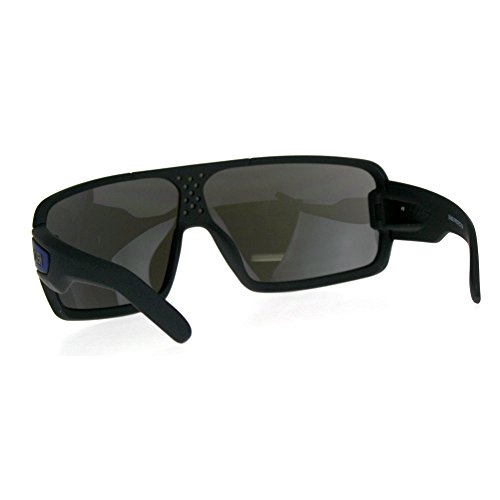 Mens Kush Robotic Shield Color Mirror Plastic Oversize Sunglasses4