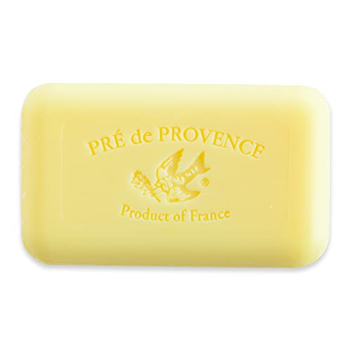 Image of Pre de Provence Artisanal Soap Bar, Natural French Skincare, Enriched with Organic Shea Butter, Quad Milled for Rich, Smooth & Moisturizing Lather, Lemon Mojito, 5.3 Ounce