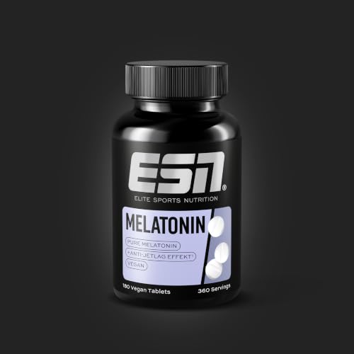Miniatura 2 de ESN Melatonin Sleep Aid, 180 pastillas, 0,5 mg de melatonina pura por dosis diaria, ayuda contra el jet lag - fabricado en Alemania