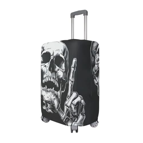 CHIFIGNO Skeleton Luggage Covers Protector Luggage Dust Cover with Concealed Zippers for 18-32 Inch Luggage S Fits 18-20 Inch3