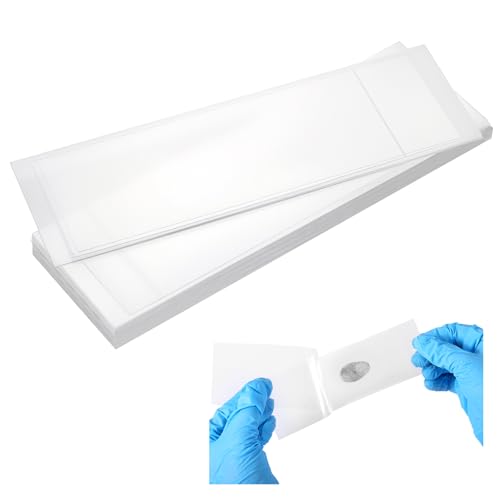 Marspark 50 Pcs Fingerprint Lifting Pads Fingerprint Lifting Tape Finger Print Forensic Science Kit Clear for Forensic Most Occupations