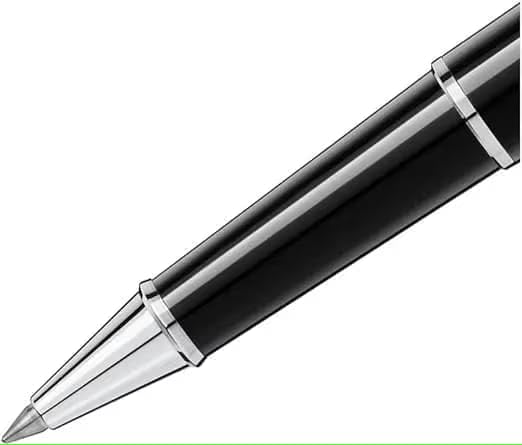 Image of Mont Blanc. Meisterstuck Classique Platinum Collection Rollerball Pen, Black with Platinum Trim