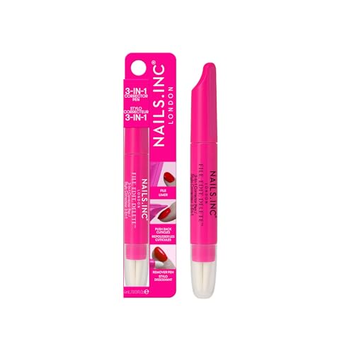 Nails Inc 3-in-1 Polish Corrector Pen, Cuticle Pusher &amp; Nail File (0.13 oz)