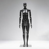 Posable Sitting Mannequin Toy Full Body Life Size, Body Clothing Manikin with Metal Base, Realistic Model Display Stand for Retail Clothing Shops