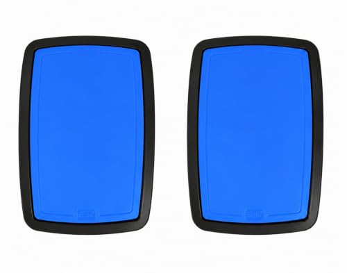 Image of CELLO Plastic Swing-Lid Garbage Dustbin 48 Ltr, Blue /Blue - Combo Pack of 2