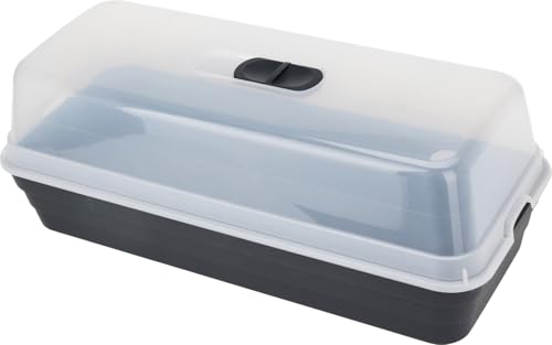 Muddy Hands 50cm Long Windowsill Propagator Garden Greenhouse Plant Seedling Seed Germination Tray with Lid (Tray Comes Without Drainage Holes)