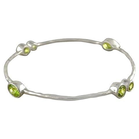 NOVICA Peridot Bangle Bracelet 'Tango' Cover