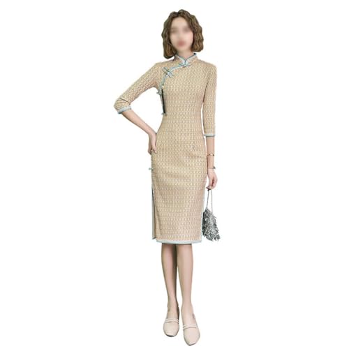 SUMEWDA BUKODAZ Vestido Vintage con Tirantes y Cintura con Cuello Informal for Mujer(XXXL Code)