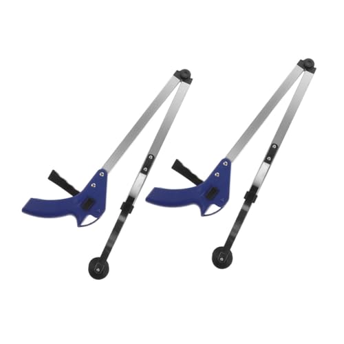 BESPORTBLE 2pezzi Pinza Per Rifiuti Pieghevole in Alluminio Ergonomica Antiscivolo Strumento Leggero Per Raccolta Immondizia Adatta Pulizie Domestiche e Esterne