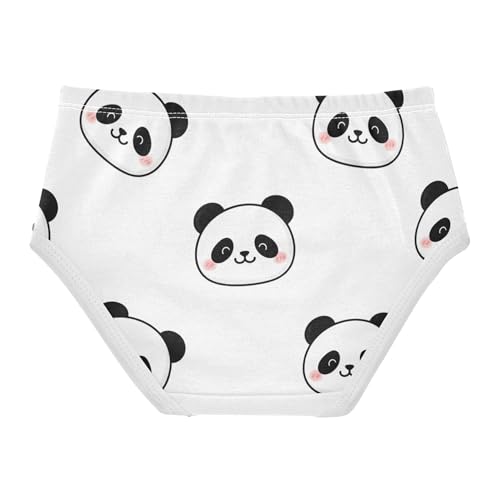 Toddlers Underwear Floral 2t Cotton Little Girl Panties Durable Undies Kids Briefs Cute Cartoon Pandas White2