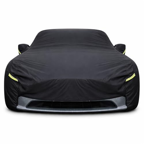 Morhept Car Cover Custom Fit for Tesla Model Y Water-Resistant All Weather Full Exterior Cover Rain Snow UV Protection Lightweight Cover with Door Zipper Charging Port
