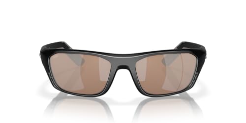 Costa Del Mar Whitetip Pro Sunglasses, Matte Black/Copper Silver Mirrored 580G, 57 mm