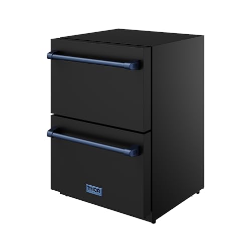 Image of 24 Inch Undercounter Built-In /Freestanding Drawer Freezer - Black /Blue | Gordon Ramsay Series