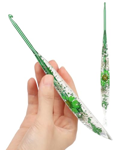 Image of Katech 4.0mm Crochet Hook for Arthritic Hands, Long Aluminum Inline Hooks