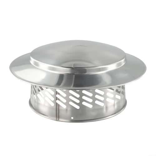 Aprilsunnyzone Tapa de ventilación de techo de acero inoxidable, cubierta de ventilación exterior, protector contra la intemperie, protector de salida de aire para montaje en pared (200 mm)