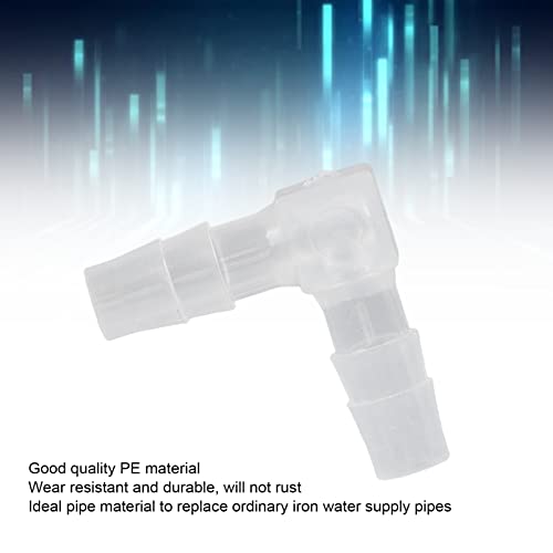 KIMISS Elbow Hose Barb 90 stopni, 10 szt. plastikowe złączki L do węży, adapter równy dla akwarium