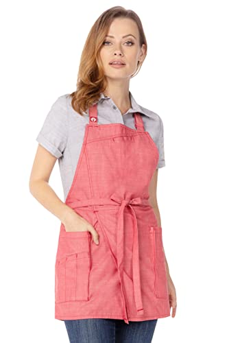 Chef Works Tablier Bib Court Homme Corail Taille Unique