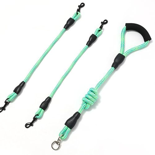 Senermter Doppelter Hundegurt | Doppelleine für Zwei Hunde,Tier Sicherheitsausrüstung Ergonomischer Griff 360 Grad Drehfunktion für Kleine Mittelgroße Große Hunderassen Wanderungen Camping