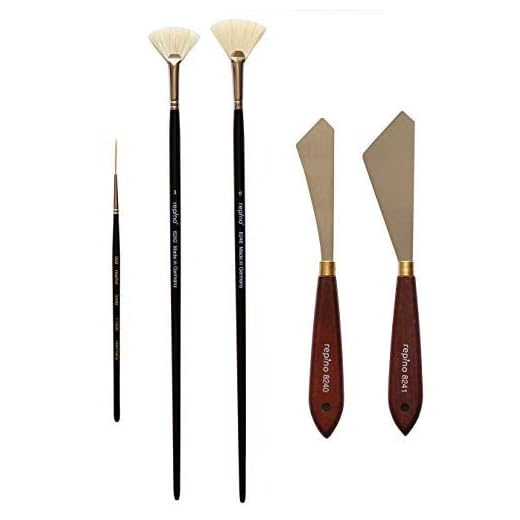 repino Cuchillo de Paleta espátulas. Juego de 5 Artista Espátula Incl. Pinceles y linenz ieher para acrílico y Aceite
