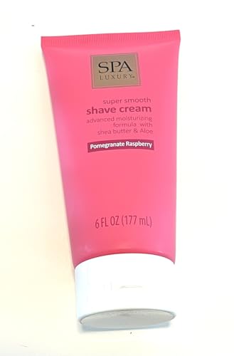 super smooth shave cream advanced moisturizing formula with shea butter & Aloe pomegranite Raspberry 6 FL OZ (177 mL) tube image 4