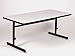 Correll 30"x60" Rectangular Adjustable Height Training Table, Computer Work Station Desk Blue HP Laminate Top, Heavy Duty Steel Frame (CSA3060-37)