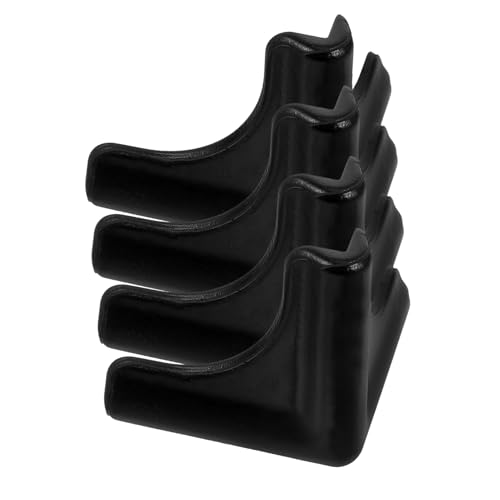 BESPORTBLE 4 Piezas Protector de Esquinas para Muebles Elástica Antideslizante Protección Infantil para Mesa Seguridad Cantos y Bordes Fácil Instalación Madera Acero y Cerámica Negro