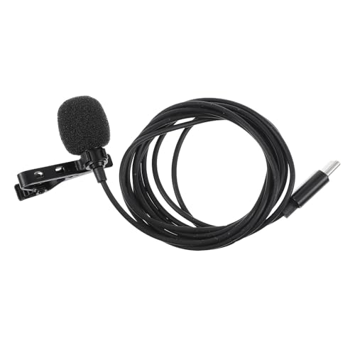 ABOOFAN Micrófono de Solapa USB-c para Teléfono Clip Lavalier, Captura Omnidireccional 360 Grados y Sonido de Alta Fidelidad en Material TPE y Hierro