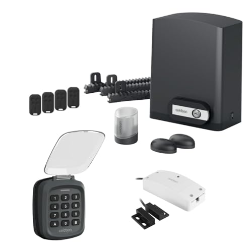 Avidsen Orea 550 – Motorisation pour Portail Coulissant Jusqu’à 8 m et 500 kg, avec kit connecté HomeGate, digicode sans Fil et 4 télécommandes au...