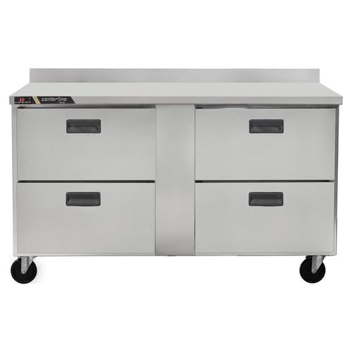 CLUC-60F-WT 60" 2-Section Undercounter Work Top Freezer - (4) Drawers by Traulsen – (4) Drawers, Silver, Model CLUC-60F-DW-WT