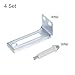 uxcell 4 Sets Bifold Door Hardware Bottom Pivot with Support Metal Plate Bi-Fold Door Hardware Kit for Folding Pocket Door Accordion Door Barn Door