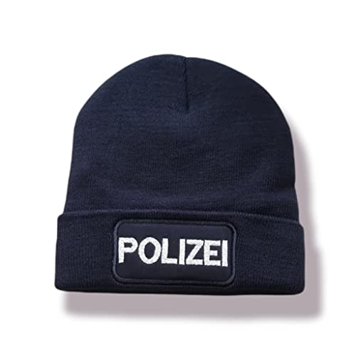 Generisch Unisex Beanie Mütze Bestickt Polizei, reflektierend