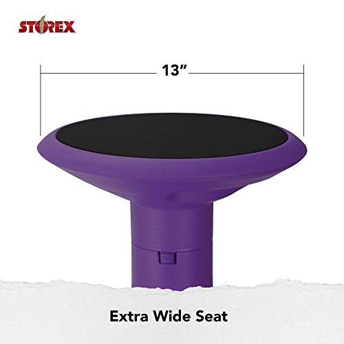 Image of Storex Wiggle Stool - Active Flexible Seating for Classroom and Home Study, Adjustable 12-18 Inch Height, Violet (00307U01C)