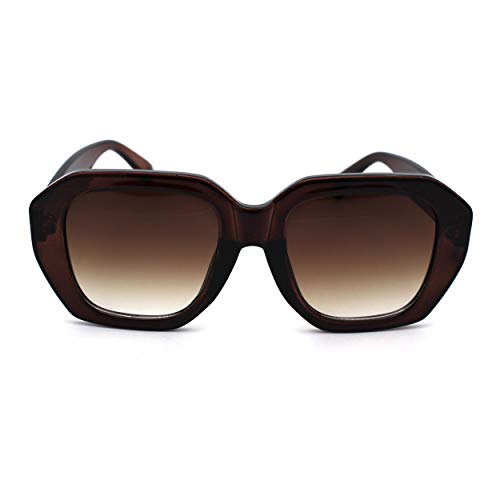 Womens Mod Thick Plastic Rectangular Chic Fashion Sunglasses2