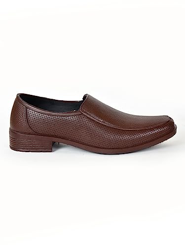 Image of AJANTA Men's Slip-on PVC Formal Shoes | Water Proof & Rain Shoes| Anti Skid Outsole for Firm Grip | Lightweight & Comfortable Loafer for Office & Party