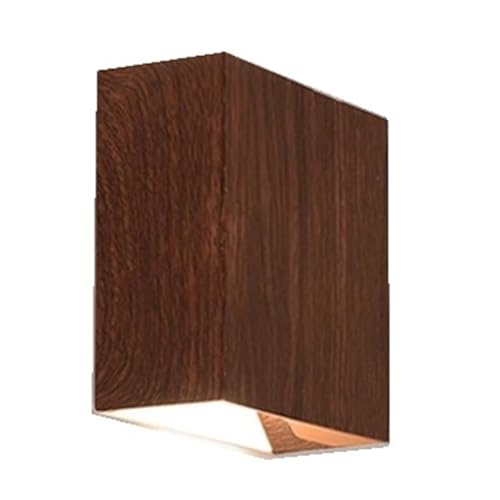 Eioeeklop Lámpara de pared de grano de madera para dormitorio, mesita de noche, lámpara de pasillo, entrada, escalera, lámpara de ambiente de pared B