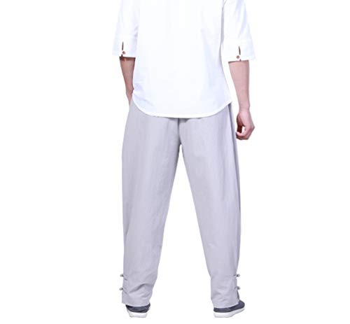 DGXIN Traditional Monk Trousers Buddhist Meditation Yoga Kungfu Pants2