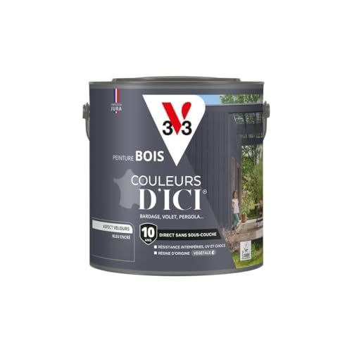 V33 Peinture Bois Couleurs d'ICI - Bleu encré - 2L