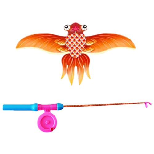 Shnmersy 凧 カイト おもちゃ 凧揚げ 紙鳶 鳥/蝶/金魚の形 玩具 軽量で丈夫 微風で揚がる凧 カラフルカイト 組み立て簡単 50M凧糸とハンドル付き 公園 アウトドア 子供 大人 野外ゲーム