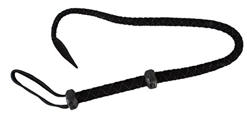 Fouet cuir noir ZADO 2014698 accessoire de flagellation pour adulte