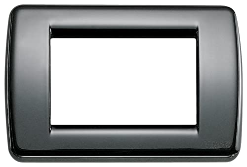 16753.11 Vimar serie idea - Piastra rotonda 3 modulo metallo nero