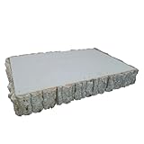 Base Rettangolare Decorativa in Legno Tronco Bianco cm 41x27 H6 Vassoio da Portata lavori decoupage casa Lavoro tavoletta