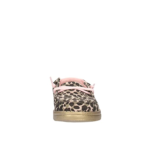 Image of HEYDUDE Girl's Wendy Youth Leo Nut Size 4 | Girl's Shoes | Girl's Lace Up Loafers | Comfortable & Light-Weight